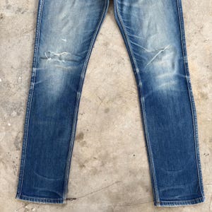 W33x32 Vintage Acne Studio Slim Fit Blekede Mud Wash Denimbyxor bild 4