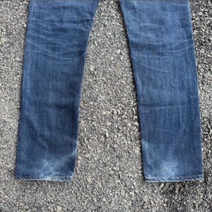 Vintage Edwin Faded Mud Washer Ripped Denim Jean Pants W34x33 immagine 11