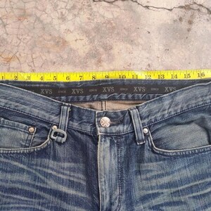 Spodnie jeansowe Vintage Edwin Flare Denim Faded Mud Washer w rozmiarze 34x30 zdjęcie 8