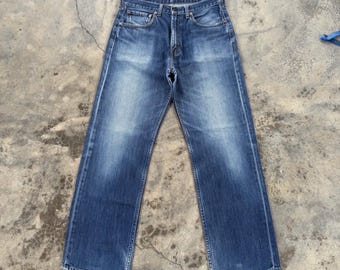 B33x30.5 Vintage Levi's 512 Faded Mud Wash Denim Jeansbyxor