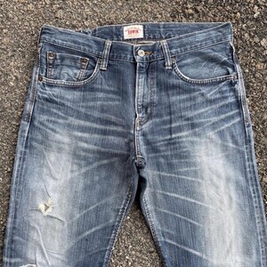 Vintage Edwin Faded Wash Ripped Denim Jean Pants W36x32.5 image 3