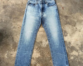 Vintage Japanese Faded Mud Washer Denim Jeans W34x31