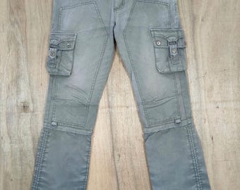 Vintage Semantic Design Double Knee Faded Cargo Pants W30x32