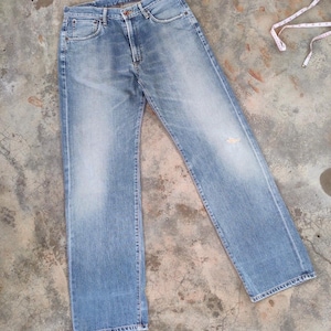 W34 Vintage Edwin Selvedge Orange Tag Faded Denim Jean Pants W34x34 bild 2