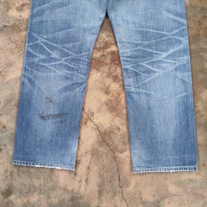 Vintage Edwin Selvedge blekta denimjeans tillverkade i Japan B33x29.5 bild 11