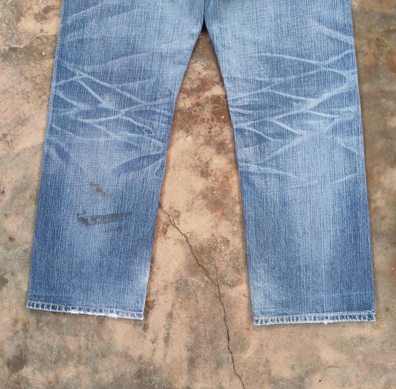Vintage Edwin Selvedge blekta denimjeans tillverkade i Japan B33x29.5 bild 11