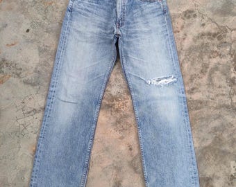 Vintage Levi's 503 Faded Ripped Denim Jean Pants W32x30