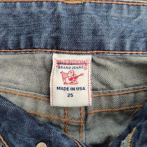 Vintage True Religion Flare bootcut ripped jean denim pants Waist 29 x 32 inseam image 14