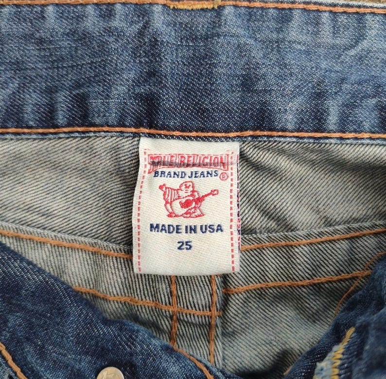 Vintage True Religion Flare bootcut ripped jean denim pants Waist 29 x 32 inseam image 14