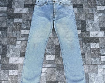 Vintage Edwin 403 Blekta Blå Denim Jeans Byxor B32x31