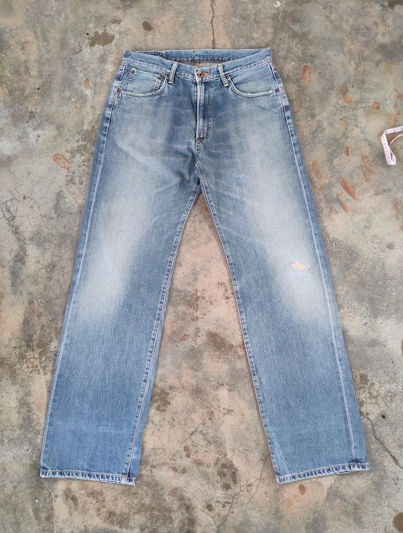 W34 Vintage Edwin Selvedge Orange Tag Faded Denim Jean Pants W34x34 bild 1