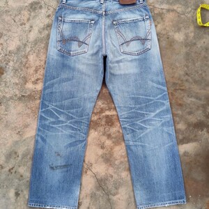 Vintage Edwin Selvedge blekta denimjeans tillverkade i Japan B33x29.5 bild 9