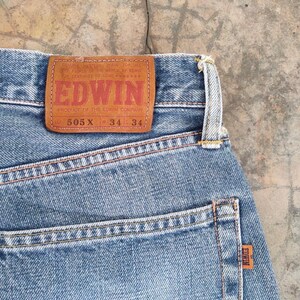 W34 Vintage Edwin Selvedge Orange Tag Faded Denim Jean Pants W34x34 bild 11