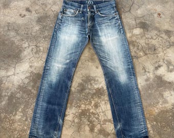 W33x31.5 Vintage Edwin 503 Faded Mud Wash Denim Jean pants