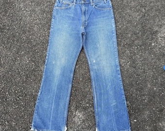 Vintage 90' Levi's 517 Orange Tag Flare Denim jean Pants W34x29