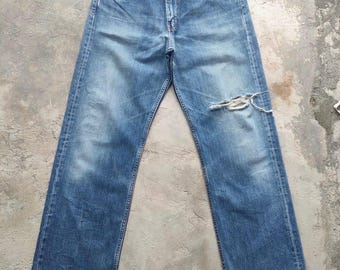 Vintage Levi's 513 Faded Ripped Jeans Hose W32x29.5