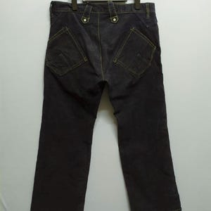 ¡Vintage MH! Jeans de mezclilla negra con múltiples bolsillos, talla 35x30