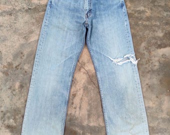 W30x28 Vintage Levi's 512 Faded Mud Wash Denim Jean Pants