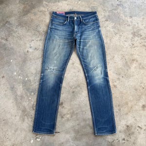 W33x32 Vintage Acne Studio Slim Fit Blekede Mud Wash Denimbyxor bild 1