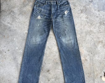 Pantalones vaqueros Levi's 502 vintage de mezclilla desteñida, talla W36x33.