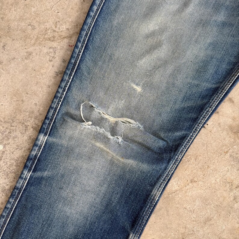 W33x32 Vintage Acne Studio Slim Fit Blekede Mud Wash Denimbyxor bild 6