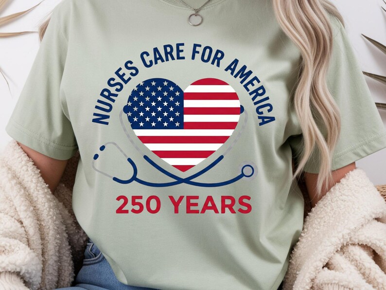 Gift for Nurses, Fourth of July Nurse Shirt, Freedom Shirt 250 Years, ER Nurse Shirt, Cute Patriotic Nurse Tee