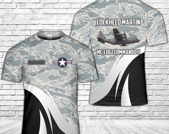 Custom Name US Air Force Lockheed Martin MC-130J Commando II 3D T-shirt - Hoodie Crewneck Sweatshirt - Zip Hoodie
