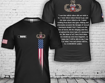Custom Name US Army 82nd Airborne Jumpmaster 3D T-Shirt - Jerrsey - Jacket - 3D All Over Prints