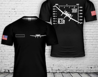 Custom Name US Fairchild Republic A-10 Thunderbolt II T-Shirt 3D