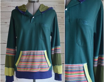 Abercrombie Chief Reworked Upcycled Flannel Hoodie Etsy