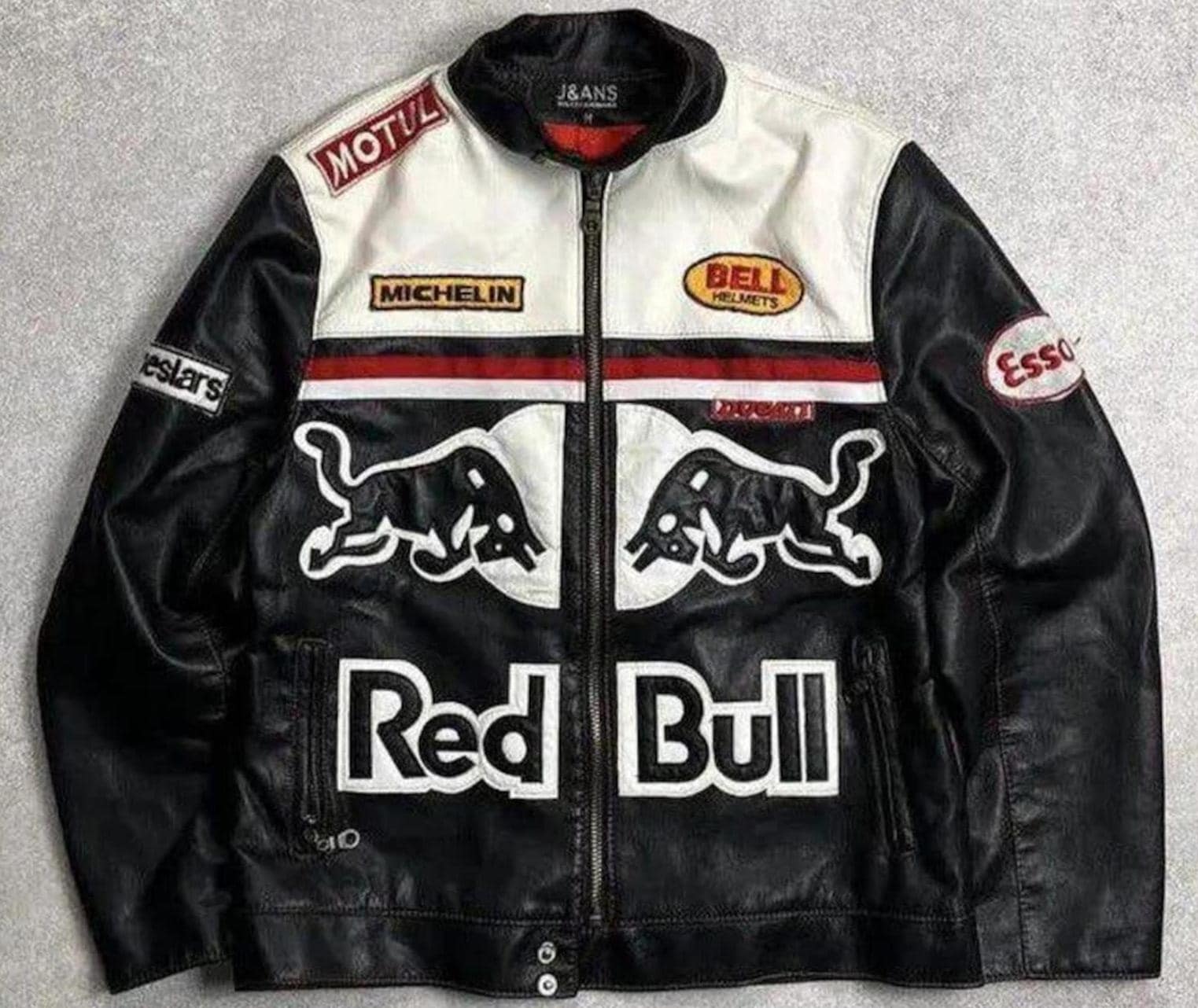 Red bull racing leather jacket - Etsy 日本