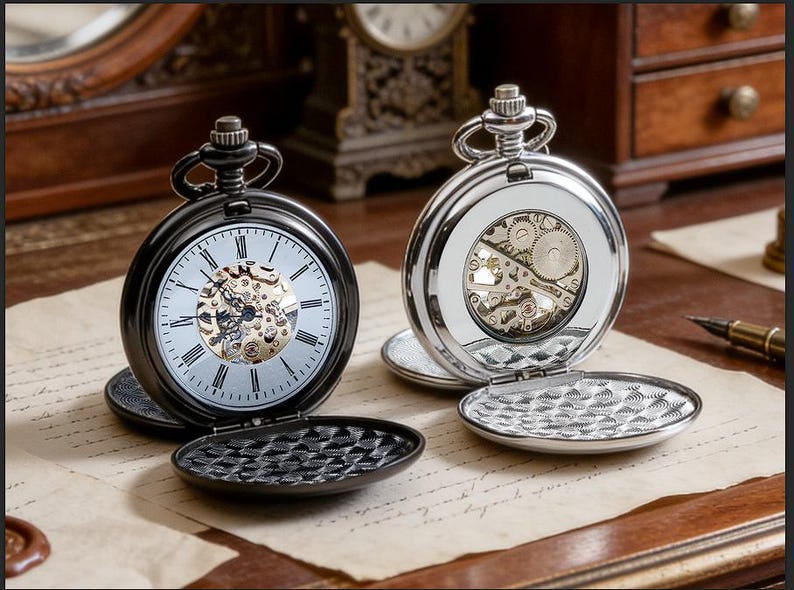 Exquisite Double-sided Pocket Watch, Personalized Wristwatch, Perfect ...
