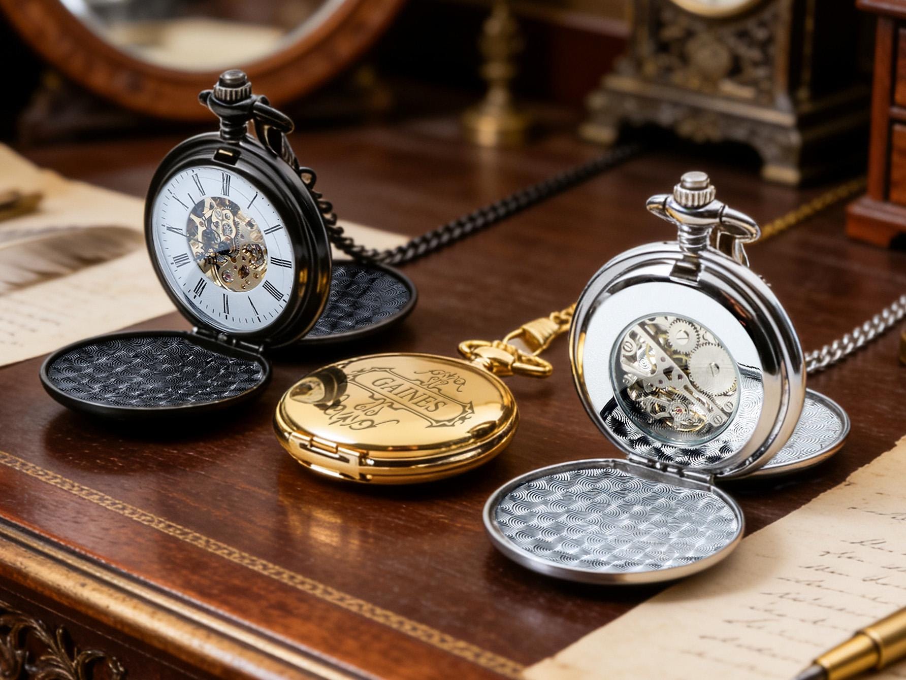 Exquisite Double-sided Pocket Watch, Personalized Wristwatch, Perfect ...