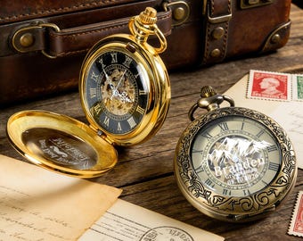 Relojes de bolsillo personalizados, regalos de aniversario, regalos para maridos, regalos del Día del Padre, personalizables con tu logotipo, regalos para equipos.