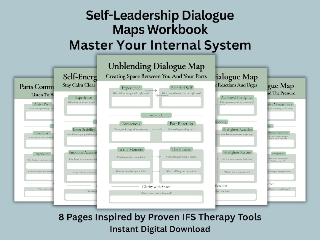 IFS Self-leadership Dialogue Maps Workbook | Understand Your Patterns ...