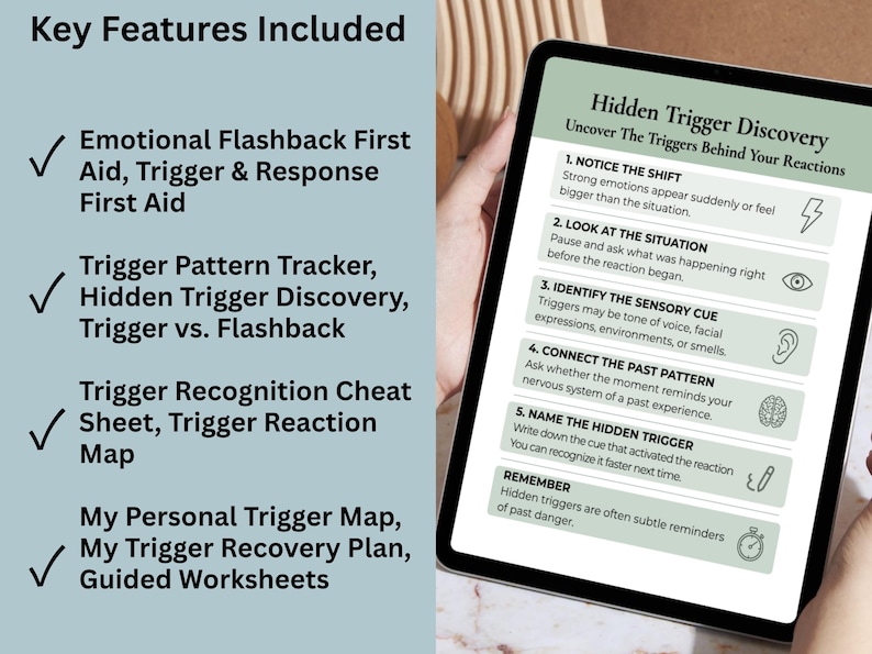 Trigger Plan Example Trigger Discovery Worksheet, CPTSD Trigger Mapping Tool, IFS Parts Work ...