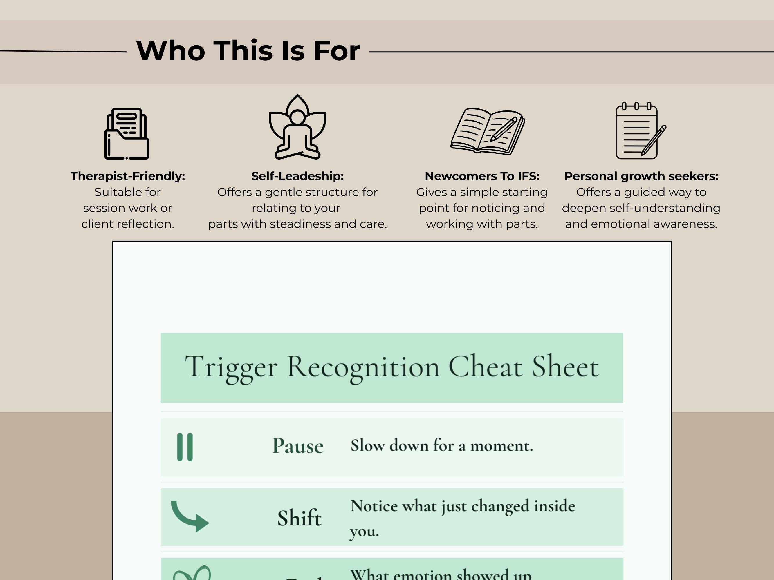 Trigger Recognition Cheat Sheet CPTSD Tool Trauma Informed Identifying ...