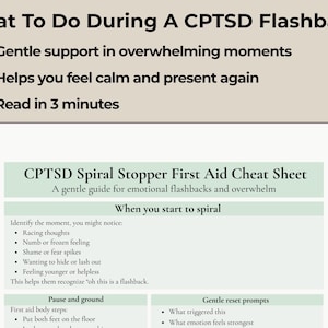 Stop CPTSD Flashbacks Faster | Grounding Cheat Sheet