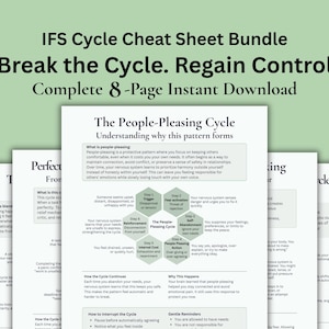 IFS Cycle Cheat Sheets Bundle | Break Emotional Patterns & Stop Triggers Fast
