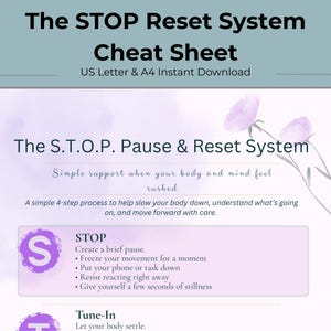 STOP Reset System |  Immediate Stress Interruption and Somatic Coping Tools PDF