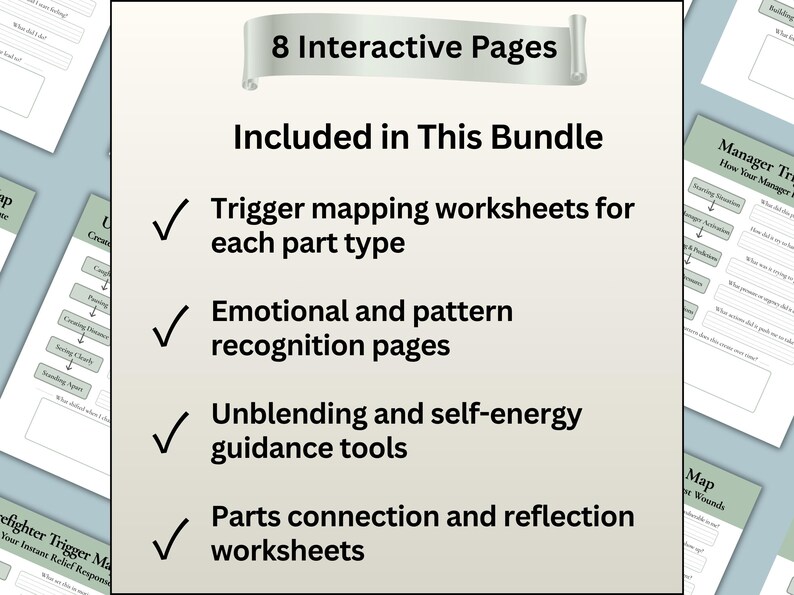Trigger Map.pdf IFS Trigger Pattern & Self Leadership Worksheets Parts Mapping Bundle ...