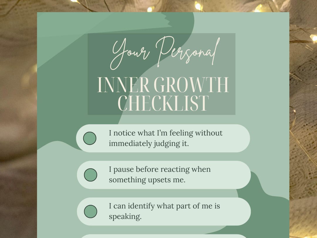 Inner Greowth Inner Growth Checklist | Ifs-inspired Emotional Awareness & Self ...