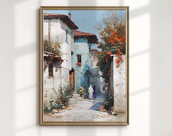 Frigiliana Spain Print: Andalusian Village Oil Painting (Digital Download)