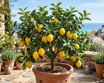 Organic Heirloom Lemon Tree Seeds – Non-GMO Citrus Planting for Garden & Pots