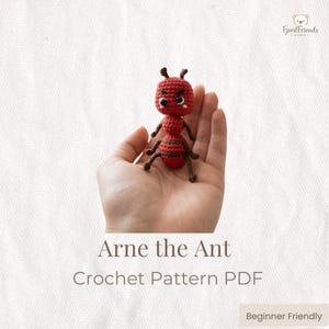 Patrón de ganchillo de insecto en PDF, tutorial de amigurumi de insectos, regalo DIY para baby shower de niño, juguete de decoración para guardería para principiantes