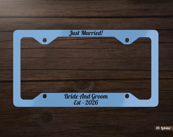 Custom Personalized Text License Plate Frame Aluminum Metal Unique Gift 21 Colors Vehicle Accessories For Car