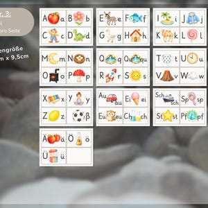 ABC Anlautkarten Grundschrift | Alphabet Legespiel mit 38 Paaren | Einschulung 2026 | Buchstaben lernen PDF | Schulanfang KiTa Vorschule Bild 10