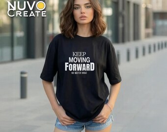 Keep Moving Forward Stoic T-Shirt, Heavyweight Cotton Streetwear Tee