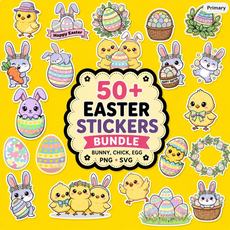 Easter Stickers Pack - Etsy UK