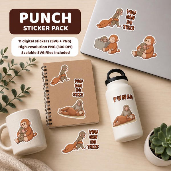 Chango de sticker - Etsy México
